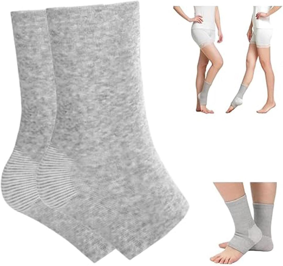 Bamboo Fiber Compression Socks for Men & Women - Ultra Soft & Breathable Ankle Foot Sleeves, All-Day Comfort for Running, Travel, Work & Recovery