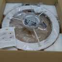 24'' Ceiling Fan with Light Fandelier Flush Mount Low Profile Wood Ceiling Fan with Dimmable LED Light 3 Color 6 Speeds