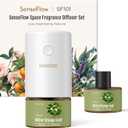 SF101 Waterless Ultrasonic Essential Oil Diffuser100% Plant-Based,120-Day Natural Air Freshener & Aromatherapy Diffuser for Home,Hotel,StudioCovers up to 100-Bitter Orange Leaf