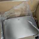 EKO Hudson Matte Stainless 75 Liter/20 Gallon Step Trash Can with Rear Trash Bag Storage Compartment