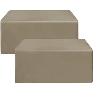 HolidayIdeas 2 Pack Fitted Tableclothes - 48 x 24 Inch - Taupe Rectangle Tablecloths for 4 Foot Tables, Polyester Fabric Table Covers for Parties, Holiday Dinner, Wedding, Trade Show