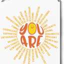 3 x Xiolcxdr Inspirational You Are Sun Classroom Wall Art Sign First Day of College Teacher's Day Inspirational Cheer Up Sunshine Gifts for Women Men Teachers Classroom Office Home Wall Decor