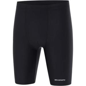 DEVOROPA Boys Swim Jammers Youth Competitive Swim Team Trunks Racing Swimsuit Athletic Swimming Shorts Slim/Standard/Husky (Medium, Black)
