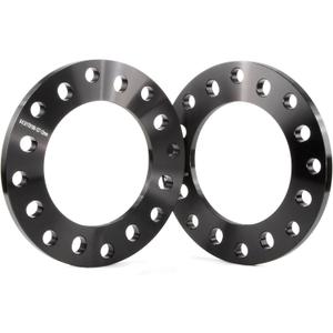 Gasupply 12mm 8 Lug Universal Wheel Spacers, Fit for F250 E350 Ram 2500 3500 Express 3500 K3500 Silverado Suburban 2500 Sierra 2500HD 3500HD, 2pcs 8x6.5 8x165.1 8x170 8x180 1/2 inch Forged Spacer (black)