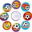 2 x Karenhi 60 Pcs Soccer Buttons Pins Bulk Mini Round Soccer Badge Costume Accessories for Backpack Hat Bag Sports Themed Party Favors Birthday Rewards Gifts