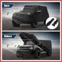 ACROPIX Waterproof Car Cover for Ford Bronco 4 Door 2021-2023 Outdoor Full Car Cover All Weather Protection Rain Sun Protection with Zipper Black Car Parts