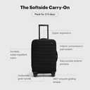 Away Softside Carry-On Suitcase, 22 Inch Lightweight, Expandable High-Strength Nylon Luggage With Spinner Wheels, Meets Requirements for Most Major Airlines, Jet Black