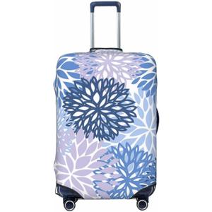 Blue Lilac Daisy Luggage Suitcase Covers Elastic Washable Chrysanthemum Flowers Luggage Protector Travel Suitcase Protective Cover For Kid And Adult, L (Fit 25-28 Inch Luggage)