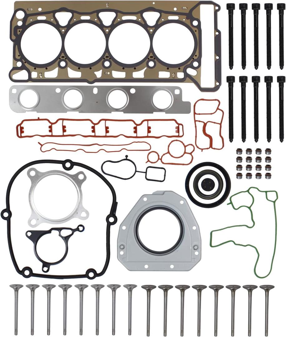 Cylinder Head Gasket Bolts Set Intake Exhaust Valves Kit | for Audi A3 A4 A5 A6 Q3 Q5 TT Allroad VW Jetta Passat Tiguan Beetle CC Eos GTI 2.0T