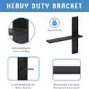 Floating Shelf Bracket 3/8" Thick Heavy Duty Shelf Brackets 4 Pack Free Hanging Countertop Support Bracket 10" Lx2.5 W Floating Wall Brackets for Cabinets, Granite, Dishwasher, Bench Seats Vanities