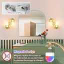 Battery Operated Wall Sconce, 2-Lights Vinatge Brass Wall Lighting Up and Down with Green Tulip Shade for Living Room, Bedroom, Symmetrical 2 Pack