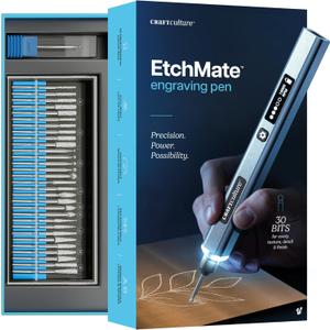EtchMate Engraving Pen for Metal, Wood, Glass, Plastic & All Materials - Engraver Pen Tool - Teen Boy Gifts - Unique Gifts for Women, Teenage Girl - Cool Christmas Gift Ideas - Craft Kits for Adults
