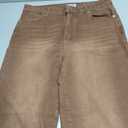 Guaile Women's Wide Leg Jeans High Waisted Strechy Jeans for Women Straight Raw Hem Loose Casual Denim Brown Size 12