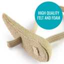 Steins Hammer Toe Crest Cushion and Buttress Pad Reduces Pressure from Calluses and Hammer Toes, Medium Right, Beige, 3 Count