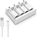 KBT Rechargeable 123A Lithium Batteries, 4pack for Arlo Wireless Cameras VMC3030 / VMK3200 / VMS3330, 3430, 3530