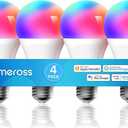 Meross Smart RGBWW WiFi LED Bulbs, Apple HomeKit Compatible, 60W Equivalent, 900 Lumens,4 Pack