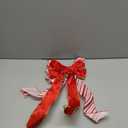 Large Christmas Bows for Wreath, Merry Christmas Wreath Bows White Red Stripes Burlap Bow Winter Holiday Craft Ribbon Bow Xmas Tree Bows for Front Door Christmas New Year Decorations