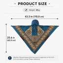 Women's Satin Visor Head Scarf, Tie Strap Square Sun Hat One Piece Design for Summer Party (Blue)
