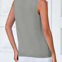 PRETTYGARDEN Sweater Vest Tops for Women 2026 Lightweight Summer Cardigan Sleeveless Button Up Knit Casual Spring Clothes (Grey,XX-Large) (Gray, XXL)