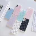 for iPhone 16 Case Cute Little Heart Polka Dot Simple Phone Case Wear IMD Slim Protection Crove for Women Girls-Pink Heart