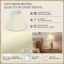 Cream Bell Lamp Shades Set of 2, 6.7" x 13" x 10" Fabric Replacement Lampshades for Table Lamps, Spider Fitter Lamp Shades for Home Decoration in Living Room, Bedroom, Easy Assembly Required