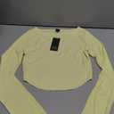 LongSleeve Wild Fable Beige Scoop Neck Womens Top (Yellow, XL)