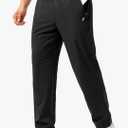 Pudolla Men's Athletic Pants with Zipper Pockets Stretch Workout Sweatpants Lightweight Running Joggers for Men, S
