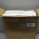 Oubonun 18 x 18 Throw Pillow Inserts, Firm and Fluffy Decorative Square Pillows for Couch Bed Sofa with Soft Cotton Cover White Cushion with Down Alternative Pack of 4