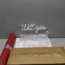 Breling 6.6ft Large Metal Heart Arch Stand and Will You Marry Me LED Neon Light Sign Backdrop for Outdoor Proposal Wedding Engagement Bridal Valentine and Birthday Party Decor (Red)