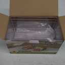 BALEINE Pantry Organizers and Storage Bins, Plastic Clear Storage Bins with 3 Removable Dividers, BPA-Free Fridge Organizers for Kitchen Cabinet Bathroom (10.5x6.1x3.5, 4PK)