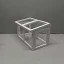 Mini Tabletop Greenhouse 12"x8" – Compact Indoor Plant House with Clear Acrylic Panels & Wood Frame with 4" Pots for Herbs, Seedlings, Cuttings & Propagation - Cat Safe