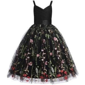 IBTOM CASTLE Flower Girls Dress Spaghetti Strap Long A Line Formal Wedding Pageant Princess Birthday Party Dance Gown.  170
