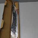 XYJ 12 Inch Long BBQ Knife Set Full Tang Brisket Turkey Meat Chopping Slicing Knife Razor Sharp Stainless Steel Blade Non-stick Effort Saving Finger Control Chef Knives With Whetstone