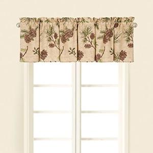 C&F Home Woodland Retreat 100% Cotton Single Window Valance Curtain 16" x 72" Home Kitchen Living Room Dining Dinner Bedroom Bathroom Cabin Rustic Lodge Lakehouse All Seasons Summer Fall Harvest Decor