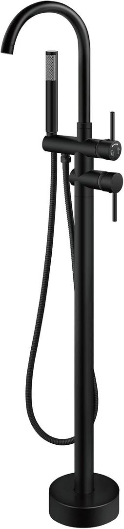 Aolemi Freestanding Bathtub Faucet Tub Filler Stand Alone Matte Black