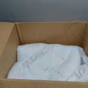 2 Cloud-Like Twin XL Mattress Topper - 100% Cotton Top Mattress Pad for Back Pain Relief - Breathable & Naturally Cooling for Hot Sleepers, White