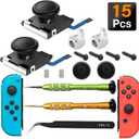 Joycon Joystick Replacement 2 Pack for Fix Drift Nintendo Switch Joy-Con Controller & Switch Lite Joystick Replacement Left/ Right Analog Thumb Stick, Metal Latch, Include Y1.5