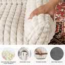 Cute Dog Beds for Small/Medium Dogs/Cats, Washable Dog Sofa Faux Rabbit Fur Pet Bed, Supportive Dog Couch with Removable Zipper Cover for Indoor Cats/Dog, 30 x 20 x10inch, Off White
