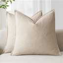 SET of 2 Lnen throw pillow covers 26x26 Linen pillow cases with zipper 