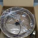 18''Boho RattanCeiling LightHandwoven Semi Flush Mount Fixture for Bedroom,Living Room, Kitchen, Hallway, Dining Room