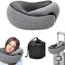 WEERSHUN Travel Pillows for Airplanes,2024 New Travel Pillow,Travel Neck Pillow Airplane Memory Foam Travel Pillow Neck Pillow for Traveling Suitable for Airplanes,Offices and Cars (Dark Gray)