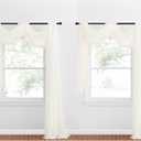 NICETOWN Beige Window Scarf Valances, Voile Fabric Canopy Curtains for Draping, Party Scarf Curtains for Birthday/Revelry, Light Beige, W60 x L216, 2 Panels