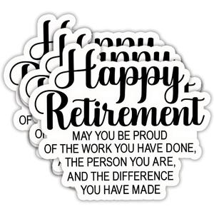 2 x (3PCS) Happy Retirement Sticker, Funny Retired Stickers - Waterproof Vinyl Decals for Laptop, Tumbler, Water Bottle, Scrapbook, Gift for Grandpa, Grandma Size 3" x 2.6 "