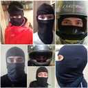 Balaclava Tactical Face Mask Hood Neck Gaiter 1 Pack (Black) (Black)