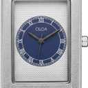 CILOA Watches for Men Unique Rectangle Relojes para Hombres Fashion Simple Analog Wrist Watch with Leather Strap