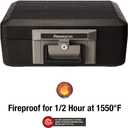 SentrySafe Fireproof Safe Box with Key Lock, Chest Safe with Carrying Handle to Secure Money, Jewelry, Documents, 0.25 Cubic Feet, 6.3 x 15.3 x 12.1 Inches, 1160