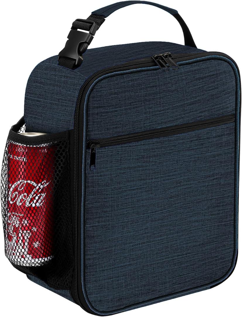 Lunch Box for Men - Reusable Lunch Bag Men Adult Women- Insulated Small LunchBox (Navy Blue)