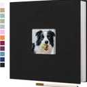 Vienrose Large Photo Album Self Adhesive for 4x6 8x10 Pictures Linen Scrapbook Album DIY 40 Blank Pages with A Metallic Pen