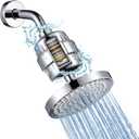 Iopsk Filtered Shower Head with 23 Stage Water Softner, High Pressure Shower Filter Head for Hard Water, Powerful Shower Head with Filters, Reduces Chlorine and Heavy Metals(6" Round, Polished Chrome)