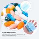 GLEAVI Small Airtight Pill Storage Boxes - Portable Travel Tablet Organizer with 5 Compact Containers for Daily Medication Lightweight and Durable Household Pill Cases 2.91X2.44X0.78In